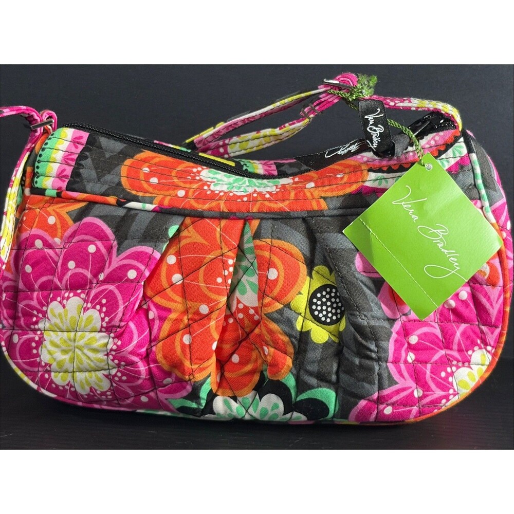 Vera Bradley Frannie Pink  Orange Crossbody in Ziggy Zinnia Purse 11022-163 NEW
